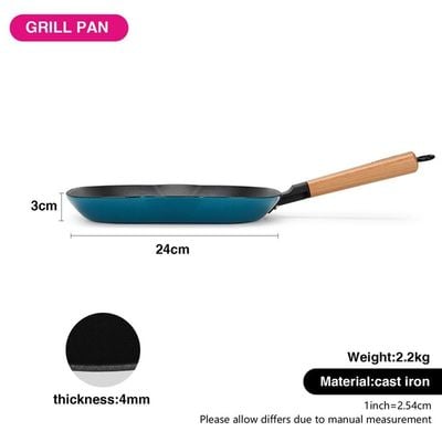 Fissman Square Grill Pan 28X3.0Cm With Wooden Handle