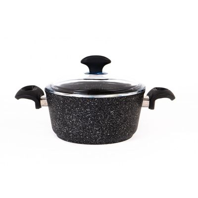 Falez 9-Pc Premium Granite Cookware Set - Black 