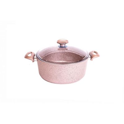 Falez 9-Pc Premium Granite Cookware Set - Pink 