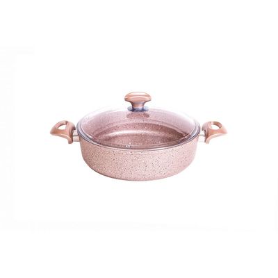 Falez 9-Pc Premium Granite Cookware Set - Pink 