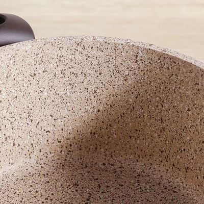 Falez Premium Granite Deep Casserole Creamy 4 MM-24CM