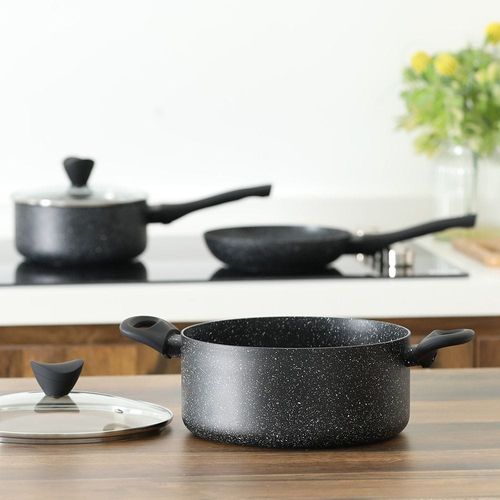 Danube Essential Casserole with Lid - Black Marble 