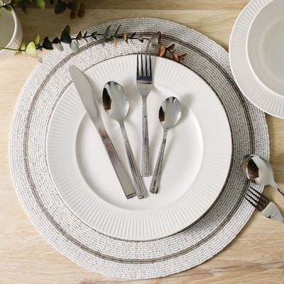 Strips 16-Piece Cutlery Set Silver - Serve 4