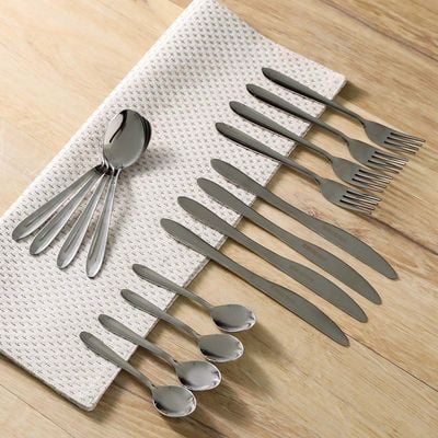 Sigma 16-Piece Cutlery Set Silver - Serve 4