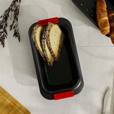 Bake Me Happy Loaf Pan with Silicone Handle - Carbon Steel - (0.8 mm) 29.5x16.2x6.5 cm