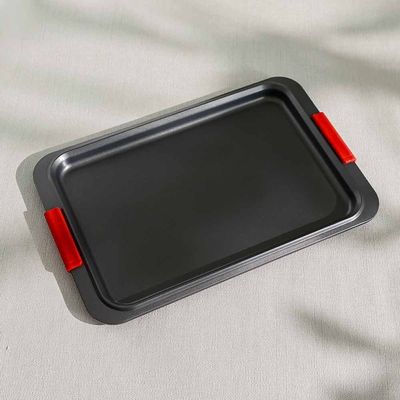 Bake Me Happy Cookie Sheet With Silicone Handle Carbon Steel 0.8Mm 45X30X2.5Cm