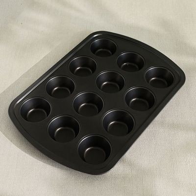 Bake Me Happy 12-Cup Muffin Pan - Carbon Steel (0.6 mm) - 40.5x28.2x3.5 cm