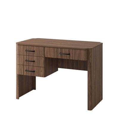 Basel Office Desk W/ 4 Drawers - Columbia Walnut