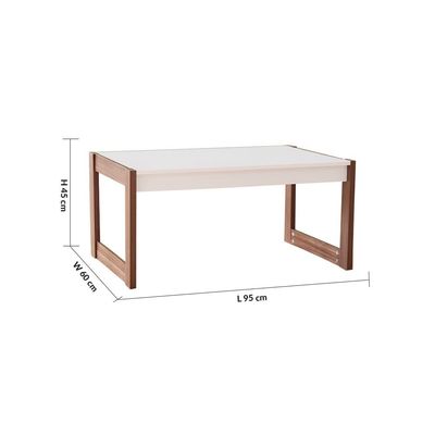 Tarsus Coffee Table - White / Walnut