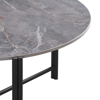 Vico Coffee Table - Grey Ceramic/Black