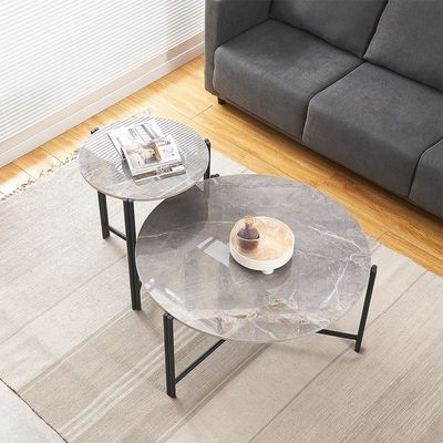 Vico Coffee Table - Grey Ceramic/Black