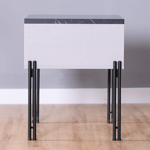 Form End Table-Black / Grey