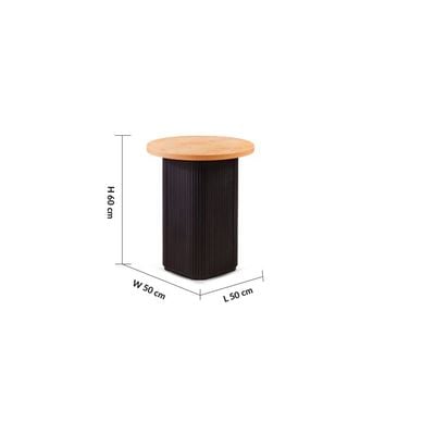 Norland End Table - Natural Oak / Black