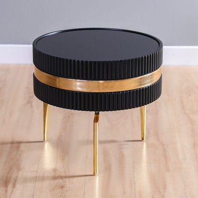 Concetta End Table - Black / Golden