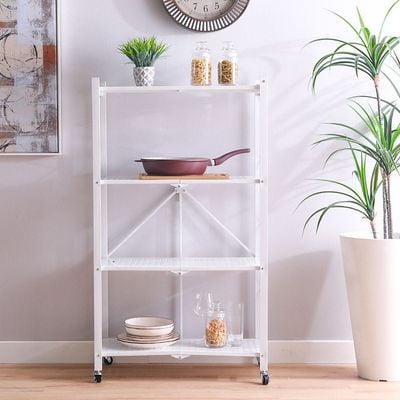 Encila 4 Tier Foldable Shelf-White