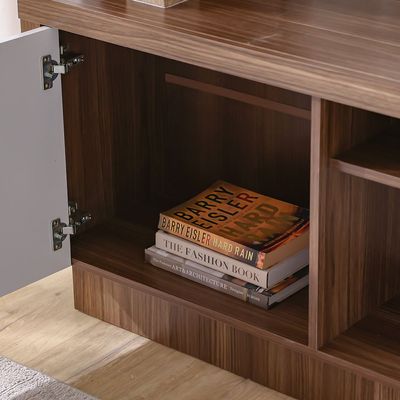 Lucario Wall Unit For Tv Up To 55 Inch- White / Walnut 