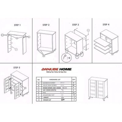 Simpson Small Shoe Rack - Natural / White