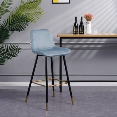 Kween Bar Stool-Light Blue / Black