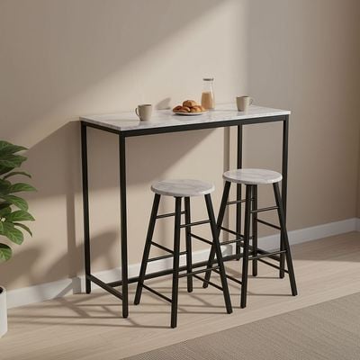 Ayla 1+2-Seater Bar Set - White 