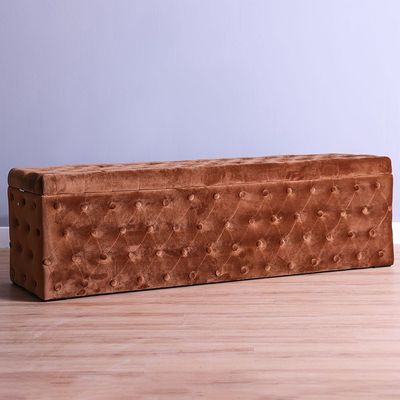 Randyl Storage Ottoman-Chocolate