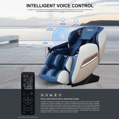 Kryten Leather Massage Chair-White / Blue / Beige