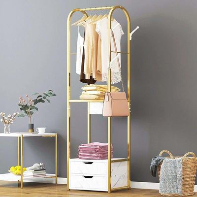 Felly Free Standing Narrow Clothes Rack -White