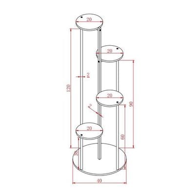 Leni Plant Display Holder-White