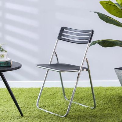 Cosmo Steel Folding Chair-Black