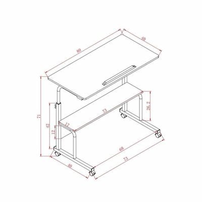 Milly Computer Table-Natural / White