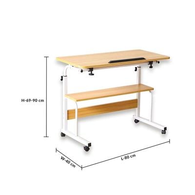 Milly Computer Table-Natural / White