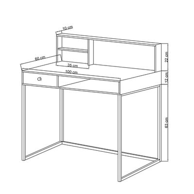 Nasus Office Desk - Natural Oak