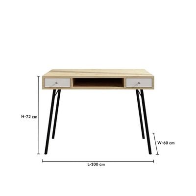 Pieta Office Desk - Ash White