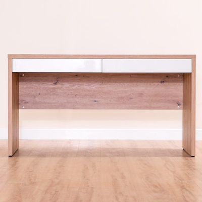 Meadow Flap Office Desk-Artisan Oak / HG White