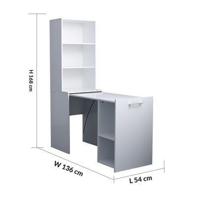 Ivana Multifunctional Office Desk - White