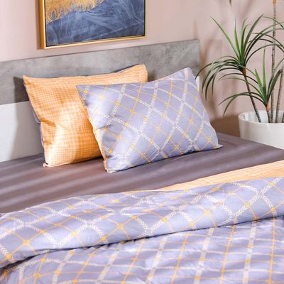 Viviana frieze 3- Piece Super king Duvet Cover Set Grey