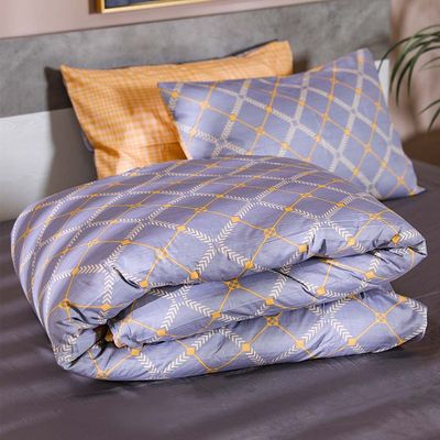 Viviana frieze 3- Piece Super king Duvet Cover Set Grey