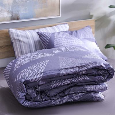 Viviana Sheer 3- Piece King Duvet Cover Set Light Grey