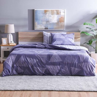 Viviana Sheer 3- Piece King Duvet Cover Set Light Grey