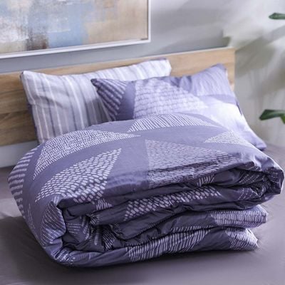 Viviana Sheer 3- Piece Super king Duvet Cover Set Light Grey