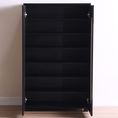 Bill 2 Door Shoe Cabinet 22 pairs - Wenge/Oak
