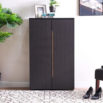 Bill 2 Door Shoe Cabinet 22 pairs - Wenge/Oak