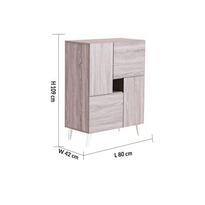 Patterson 12-Pair Shoe Cabinet - Light Oak - With 2-Year Warranty