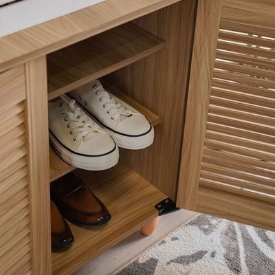 Niva 3 Door Shoe Cabinet - Oak - With 2-year Warranty