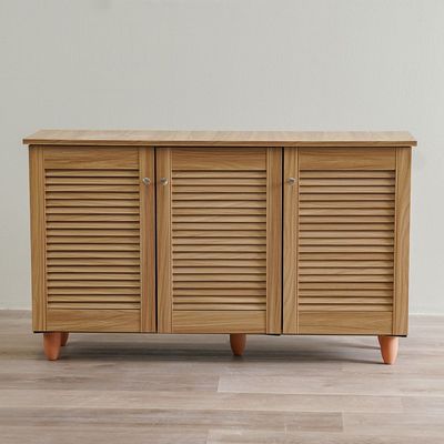 Niva 3 Door Shoe Cabinet - Oak - With 2-year Warranty