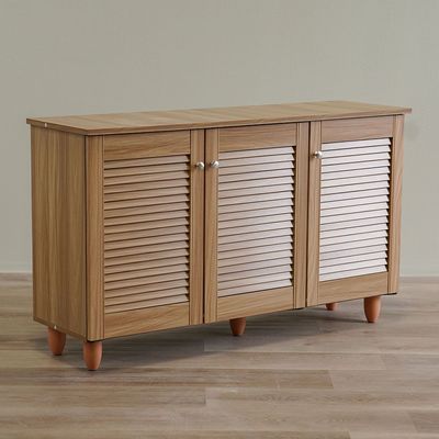 Niva 3 Door Shoe Cabinet - Oak - With 2-year Warranty