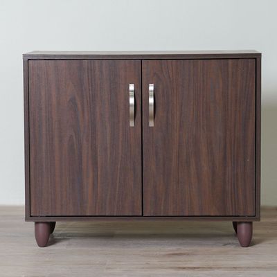 Viar 9-Pair Shoe Cabinet- Walnut - With 2-Year Warranty