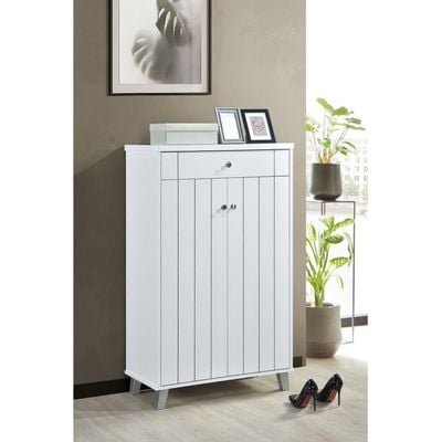 Pluto 2-Door Shoe Cabinet - Super White