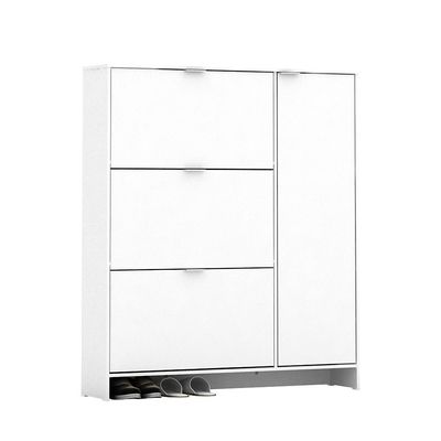 Apia 24-Pair Shoe Cabinet - White - With 2-Year Warranty