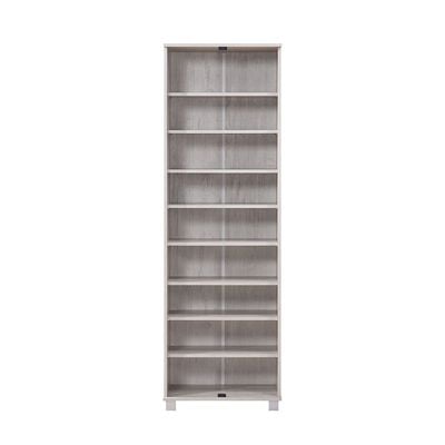 Sandor 2 Door Tall Shoe Rack for 34 pair -  Snow Oak