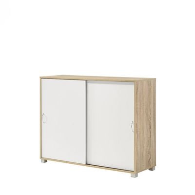 Claster 2 Door Sliding  Shoe Cabinet 34 pairs - White